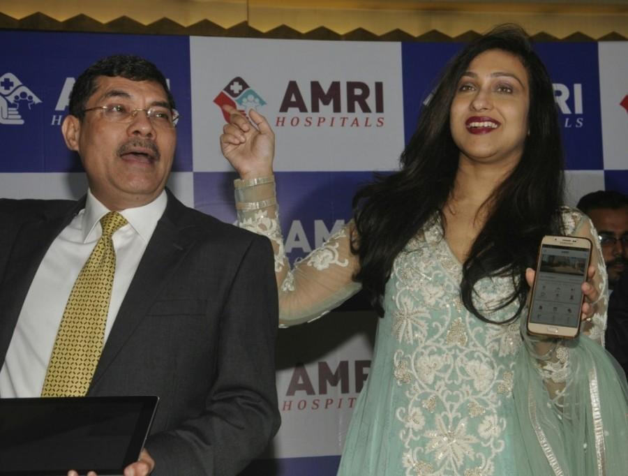 Actress Rituparna Sengupta during the launch of AMRI App in Kolkata on Dec 15, 2016. Rituparna Sengupta,AMRI App,Rituparna Sengupta launches AMRI App,AMRI App launch,Actress Rituparna Sengupta