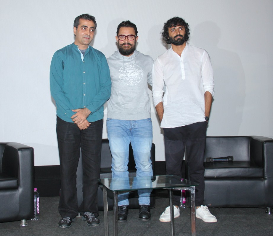 The trailer of Advait Chandan's directorial debut Secret Superstar was released yesterday by Superstar Aamir Khan. The event was yet another unconventional move by Aamir, who kept the audience guessing as he announced on social media that a 'surprise' was coming their way. Aamir Khan,Advit Chandan,Akash Chawla,Secret Superstar,Secret Superstar trailer,Secret Superstar trailer launch,Actor Aamir Khan,Secret Superstar trailer launch pics,Secret Superstar trailer launch images,Secret Superstar trailer launch photos,Secret Supe