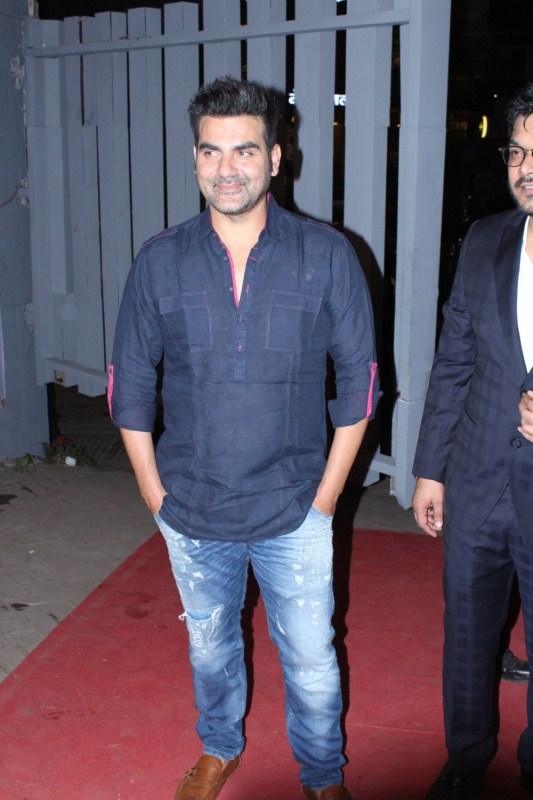 Actor Arbaaz Khan during the launch of Junkyard Cafe in Mumbai on Dec 16, 2016. Kanika Kapoor,Prahlad Kakkar,Kunaal Roy Kapur,Sudhanshu Pandey,Arbaaz Khan,Launch of Junkyard Cafe,Junkyard Cafe launch,Junkyard Cafe launch pics,Junkyard Cafe launch images,Junkyard Cafe launch photos,Junkyard Cafe launch stills,Junkyard Cafe launch pict