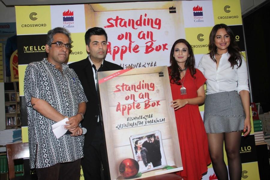 Bollywood actress Sonakshi Sinha and Karan Johar grace Rajinikanth's daughter Aishwarya's debut book launch. Sonakshi Sinha,Karan Johar,Rajinikanth's daughter Aishwarya,Rajinikanth,Rajinikanth daughter Aishwarya,Aishwarya debut book launch,Aishwarya debut book,Aishwarya debut book launch pics,Aishwarya debut book launch images,Aishwarya debut book launch ph