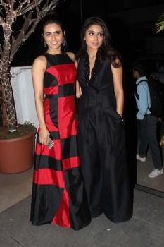 Bollywood actors Madhurima Tuli and Shriya Saran visit fashion designer Rajat Tangri's studio, in Mumbai, India on December 16, 2016.