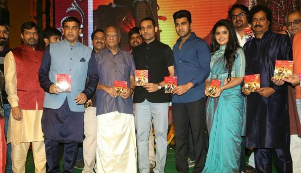 Telugu movie Shatamanam Bhavathi audio launch event held at Hyderabad. Celebs like Sharwanand, Anupama Parameswaran, Jayasudha, Dil Raju, Nikhil, Indraja, Sekhar Kammula, Raj Tarun, Mickey J Meyer, Satish Vegesna, Ramajogayya Sastry, Raja Ravindra, Mithuna Waliya, Vamsi Paidipally, Vijaya Naresh and others graced the event.