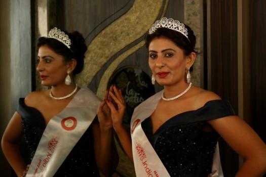 Mrs India 2016 winner Poonam Shinde promotes her upcoming film in Mumbai on Dec 18, 2016.