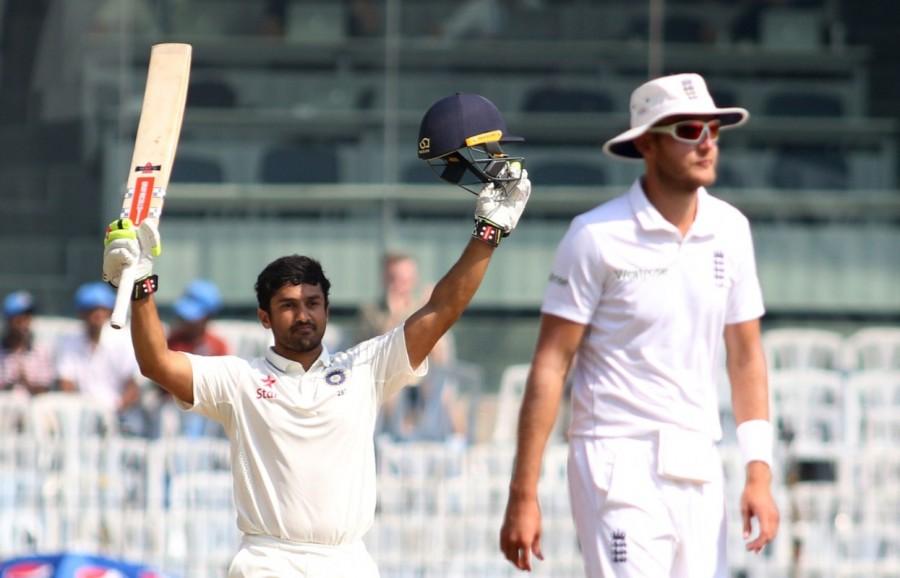 Promising Karnataka batsman Karun Nair on Monday became only the second Indian to slam a triple hundred in Test cricket as he remained unbeaten on 303 against England in the fifth and final Test here. Karun Nair,Karun Nair scores maiden double hundred,Karun Nair maiden double hundred,Karun Nair double hundred,India vs England,India vs England test match