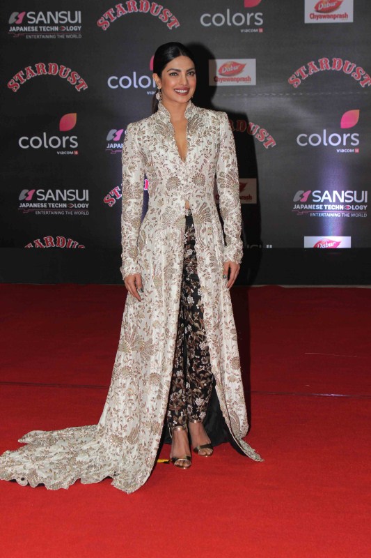 Bollywood actress Priyanka Chopra is posing for photographers at Sansui COLORS Stardust Awards. Salman Khan,Priyanka Chopra,Anushka Sharma,Salman Khan at Sansui COLORS Stardust Awards,Anushka Sharma at Sansui COLORS Stardust Awards,Priyanka Chopra at Sansui COLORS Stardust Awards,Sansui COLORS Stardust Awards,Sansui COLORS Stardust Awards 2016
