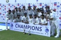 India on Tuesday clinched the five-match cricket Test rubber 4-0 after thrashing England by an innings and 75 runs in the fifth and final match at the M.A. Chidambaram Stadium here.
