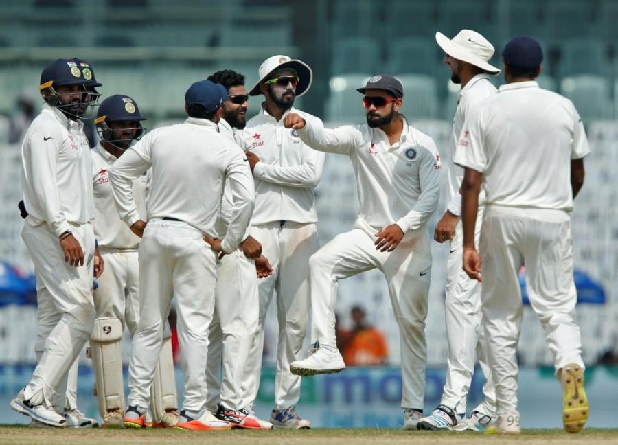 India beat England by innings and 75 runs to seal 4-0 series win. India beat England,India beat England by innings,India thrash England,Ravindra Jadeja,Virat Kohli,Chidambaram Stadium,Chennai test,Chennai test match