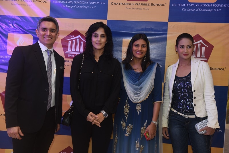 Sujay Jairaj, Tulip Joshi, Minal Thacker, Preeti Jhangiani during the launch of Chatrabhuj Narsee School at Kandivali in Mumbai on Dec 18, 2016. Sujay Jairaj,Tulip Joshi,Minal Thacker,Preeti Jhangiani,Chatrabhuj Narsee School,Chatrabhuj Narsee School launch