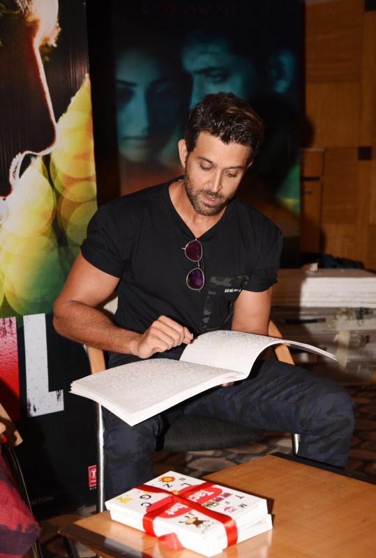 When Hrithik heard that this was in the pipeline, he immediately dedicated time for a full length Facebook Live Launch and interview with Upasana Makati, editor and publisher, White Print. Kaabil actor Hrithik Roshan,Hrithik Roshan,Kaabil,Braille-Tactile children's book,Tactabet,actor Hrithik Roshan,Hrithik Roshan pics,Hrithik Roshan images,Hrithik Roshan photos,Hrithik Roshan stills,Hrithik Roshan pictures
