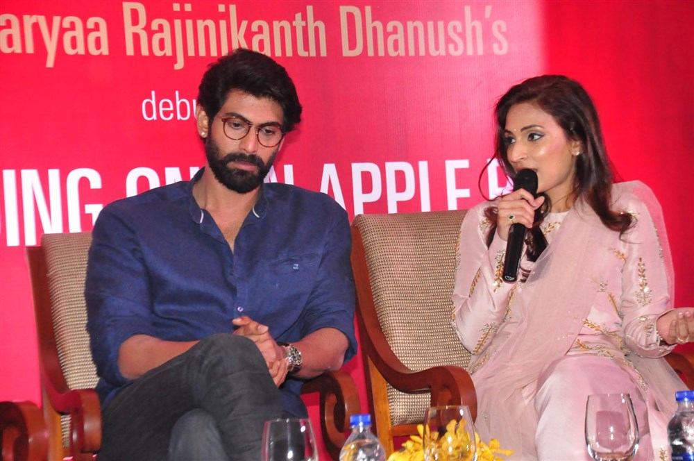 Aishwarya R. Dhanush's Standing on an Apple Box Book Launch event held at Taj Krishna in Hyderabad. Celebs like Rana Daggubati and Sridevi Vijayakumar graced the event. Aishwarya R. Dhanush,Aishwarya Dhanush,Rana Daggubati,Standing On An Apple Box book launch,Standing On An Apple Box,Sridevi Vijayakumar,actor Rana Daggubati,Aishwarya,Dhanush