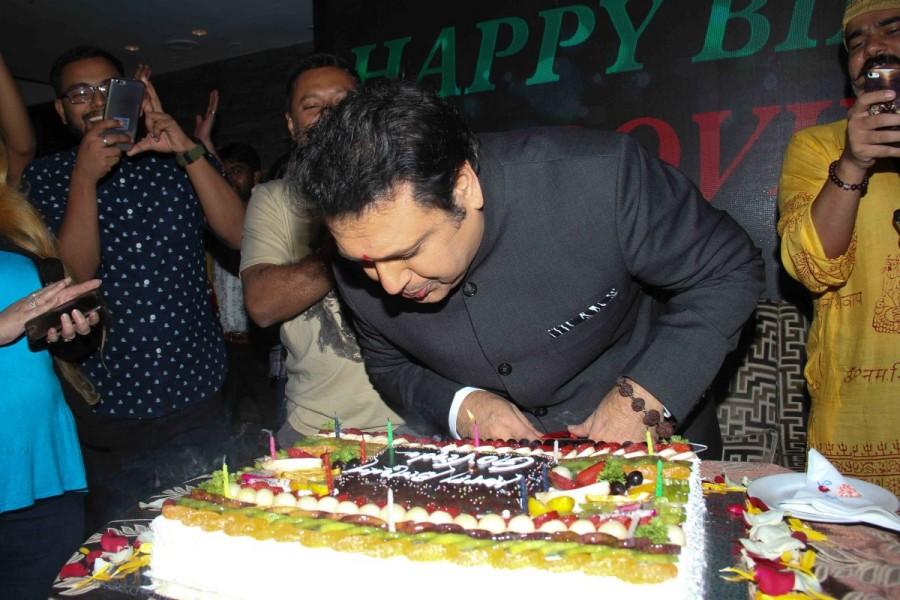 Bollywood actor Govinda celebrates his 53rd birthday in Mumbai, India on December 21, 2016. The actor announced his new film AA Gaya Hero on his birthday, the film will release on 24th February 2017. Govinda,actor Govinda,Govinda 53rd birthday,Govinda birthday,Govinda birthday celebrations,Govinda birthday celebrations with Media,AA Gaya Hero,Govinda celebrates his 53rd birthday
