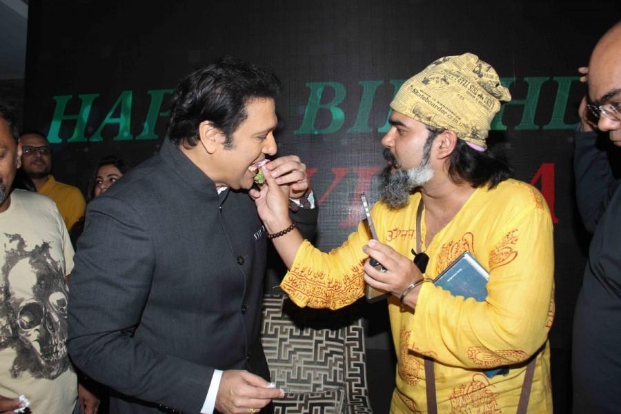 Bollywood actor Govinda celebrates his 53rd birthday in Mumbai, India on December 21, 2016. The actor announced his new film AA Gaya Hero on his birthday, the film will release on 24th February 2017. Govinda,actor Govinda,Govinda 53rd birthday,Govinda birthday,Govinda birthday celebrations,Govinda birthday celebrations with Media,AA Gaya Hero,Govinda celebrates his 53rd birthday