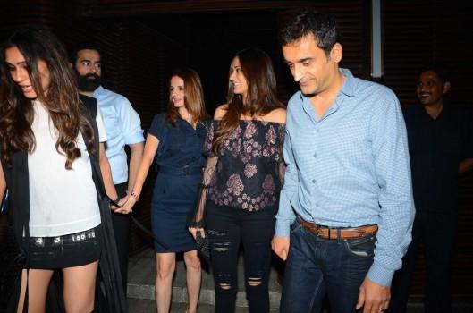 Bollywood actress Karishma Tanna celebrates her birthday with friends.