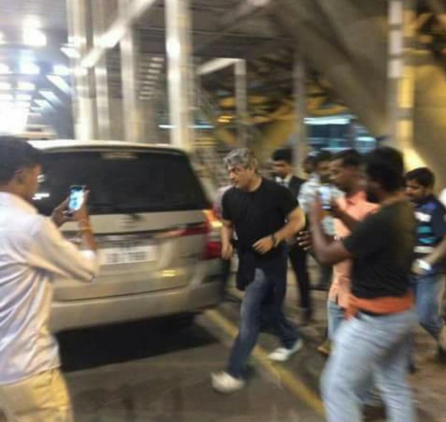 Actor Ajith Kumar has wrapped up a major schedule of his tentatively titled upcoming Tamil actioner "Thala 57" in Bulgaria and is en route to India to ring in Christmas with his wife and family. Thala57,Thala 57,Ajith,Ajith Kumar,Ajith returns to Chennai,Ajith spotted at airport,Ajith at airport,Thala Ajith,Ajith latest pics,Ajith latest images,Ajith latest photos,Ajith latest stills,Ajith latest pictures