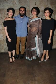 Actor Aamir Khan's Dangal special screening for Salman Khan's family at lightbox.