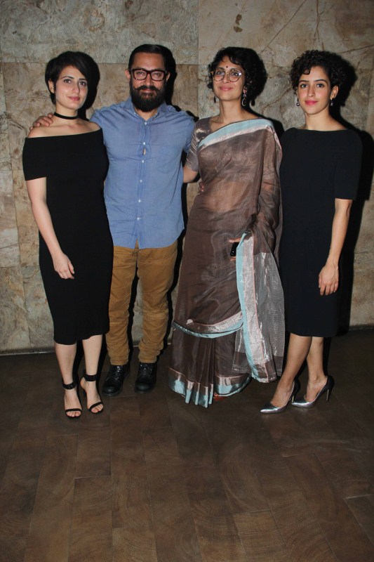 Actor Aamir Khan's Dangal special screening for Salman Khan's family at lightbox. Aamir Khan,actor Aamir Khan,Dangal special screening,Salman Khan at Dangal special screening,Salman Khan family at Dangal special screening,Dangal special screening pics,Dangal special screening images,Dangal special screening photos,Dangal special screen