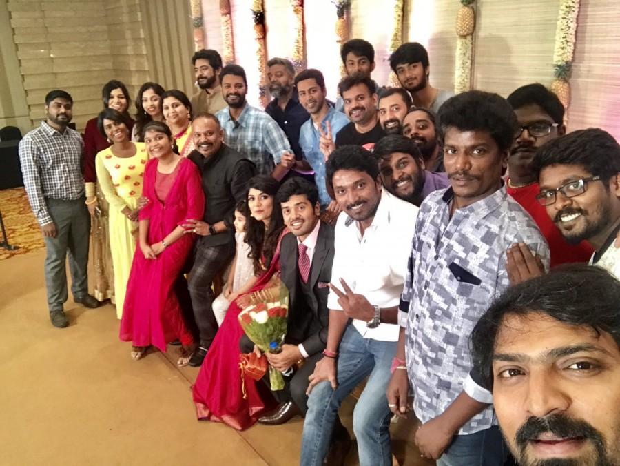 Kollywood actor Ashwin and Sonali wedding reception held in Chennai. Celebs like Vijay Sethupathi, Venkat Prabhu, Premgi Amaren, Ramya, Anjana Rangan, Chandran, Lakshmi Priyaa, Vishnu Varadhan, Madhan Karky, Gautham Menon, Shanthnu, Bala Saravanan, Dhananjayan Govind, Karunakaran, Guru Somasundaram and others graced the event. Ashwin and Sonali,Ashwin and Sonali wedding reception,Ashwin wedding reception,Ashwin wedding,Vijay Sethupathi,Venkat Prabhu,Premgi Amaren,Ramya,Anjana Rangan,Chandran,Lakshmi Priyaa,Vishnu Varadhan,Madhan Karky,Gautham Menon,Shanthnu,Bala Saravanan,Dhana