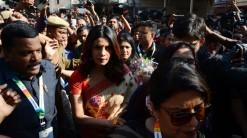 Bollywood Actress Priyanka Chopra visits Kamakhya Temple in Guwahati on Dec 24, 2016.