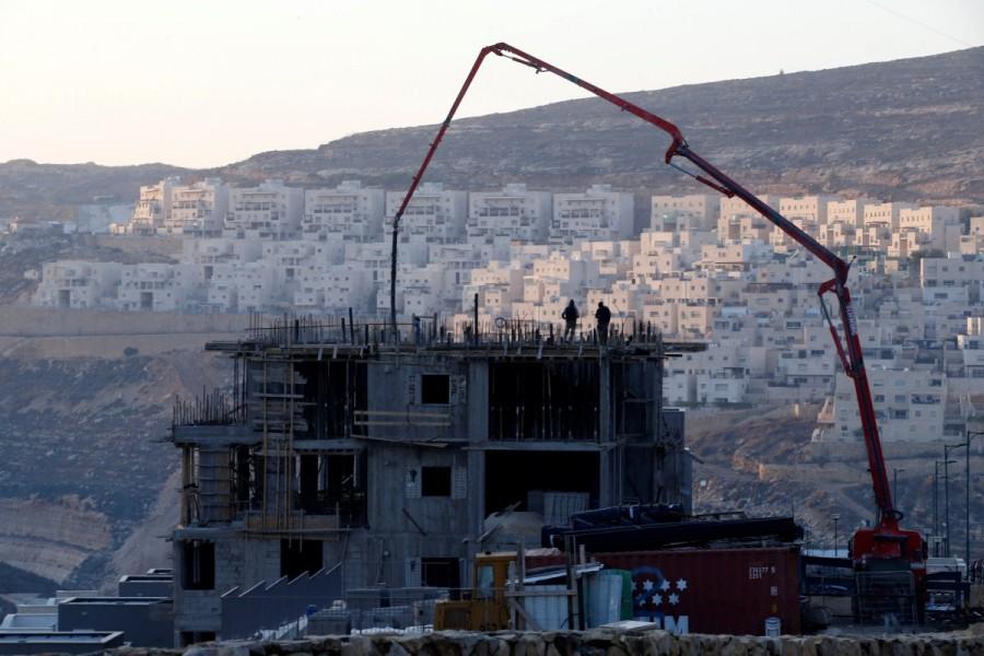 A construction site is seen in the Israeli settlement of Givat Zeev, in the occupied West Bank. Israeli,life in Israeli,Life in Israeli settlements,U.N. Security Council