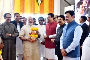 Narendra Modi,PM Narendra Modi,Modi,Bhoomi Pooja,Shivaji statue,ShivSmarak,Shiv Smarak,Shivaji statue in Mumbai,Chhatrapati Shivaji Maharaj,jal-pujan