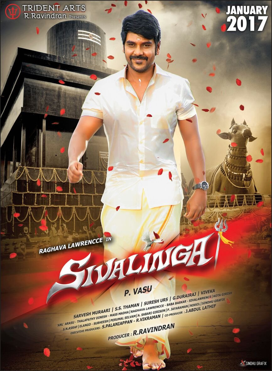 Raghava Lawrence's Shivalinga first look poster. Raghava Lawrence,Sivalinga first look poster,Sivalinga first look,Sivalinga poster,Sivalinga movie poster,Raghava Lawrence new movie,Shivalinga