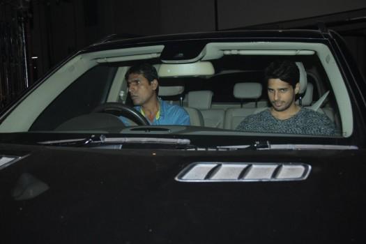 Bollywood actor Siddharth Malhotra spotted at Akansha Ranjhan house at Versova.