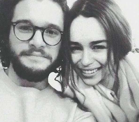 Kit Harington with Emilia Clarke. Kit Harington,actor Kit Harington,Kit Harington hot photos,Kit Harington hot pics,Kit Harington hot images,Kit Harington hot stills,Kit Harington hot pictures,Game of Thrones,Jon Snow of Game of Thrones,Emilia Clarke