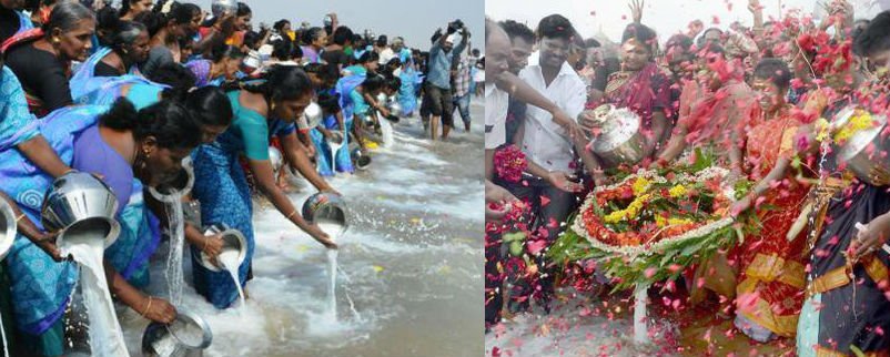 Hundreds of people living in Tamil Nadu's coastal districts on Monday paid homage to those who were swallowed by the 2004 tsunami on this day.