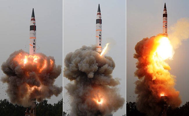 India on Monday successfully test-fired its indigenously developed intercontinental surface-to-surface nuclear-capable ballistic missile Agni-V from the Abdul Kalam Island off the Odisha coast in Balasore district. This is the fourth and final test of the missile, developed and successfully tested by the Defence Research and Development Organisation (DRDO) under the Integrated Guided Missile Development Programme, according to defence sources. Agni 5,Agni 5 Successfully Test,India's longest range Nuclear Capable Missile,Nuclear Capable Missile,Agni-V,Abdul Kalam Island,Odisha coast,Balasore district