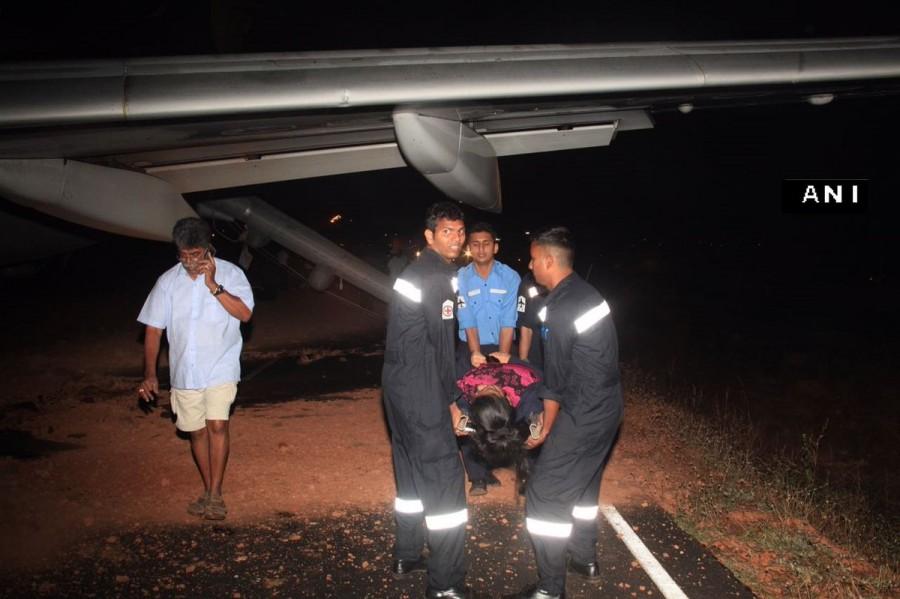 Jet Airways Goa-Mumbai flight with 154 passengers and seven crew members, skidded off the runway at Dabolim Airport. Jet Airways flight,Jet Airways,Jet Airways flight skids,Jet Airways flight skids off runway,Jet Airways off runway,Dabolim Airport,Dabolim Airport Runway,Goa Dabolim Airport,Jet Airways skids,Jet Airways skids runway