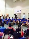 Delhi Daredevils team shared some moments with the differently abled children at the Vidya Sagar School in Chennai