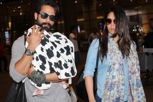 Bollywood actor Shahid Kapoor spotted at airport.
