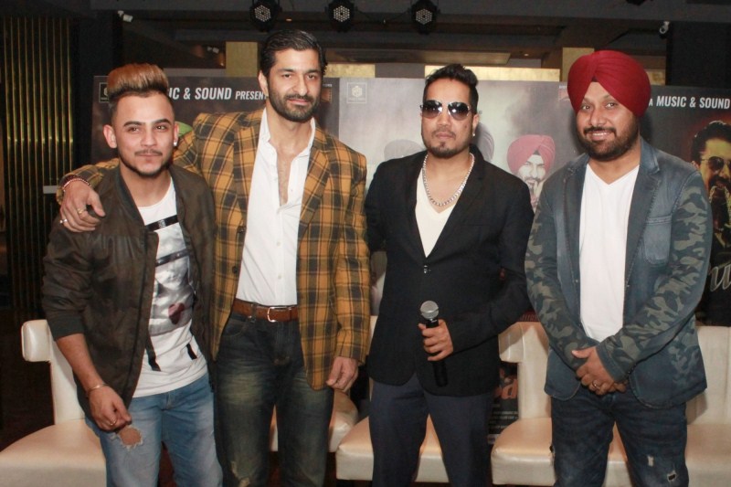 Mika Singh and star cast and crew during the promotion of Punjabi movie Sardar Saab in New Delhi on Dec 26,2016. Mika Singh,Sardar Saab film promotion,Sardar Saab,Sardar Saab movie promotion,Sardar Saab promotion,Punjabi movie Sardar Saab