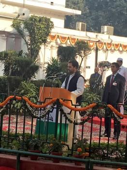 Congress Vice President Rahul Gandhi at the 132nd Foundation Day of Indian National Congress.