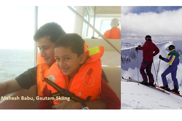 South Indian actor Mahesh Babu enjoys skiing with his family at Alpine Adventure. Mahesh Babu,actor Mahesh Babu,Mahesh Babu enjoys skiing,Mahesh Babu skiing,Mahesh Babu at Alpine Adventure
