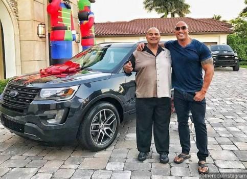 Actor Dwayne Johnson has bought a car for his father Rocky Johnson. Dwayne took to Instagram on Friday to share a photograph of him, his father and a Subaru. He expressed his gratitude to his father in a lengthy caption that described some of the sacrifices Rocky has made for his son. 
