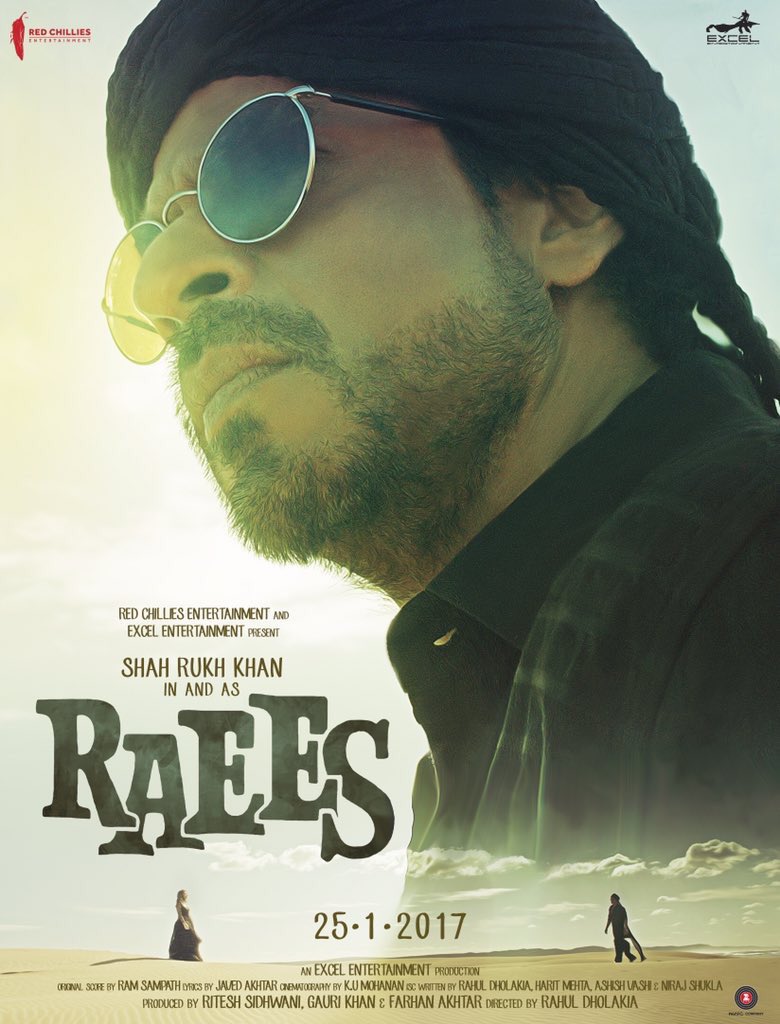 Shah Rukh Khan's Raees movie poster. Raees First Look,Raees First Look Poster,Shah Rukh Khan's Raees First Look Poster,Raees Poster,Raees movie Poster