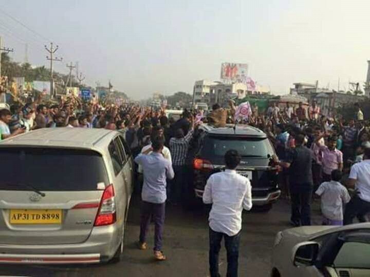 Photos of Jana Sena Chief Pawan Kalyan road show in Ichchapuram. Jana Sena Chief Pawan Kalyan,Pawan Kalyan,actor Pawan Kalyan,Pawan Kalyan road show,SaveUDDANAM,#SaveUDDANAM,UDDANAM,Ichchapuram