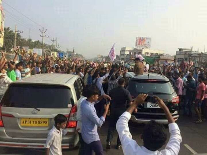 Photos of Jana Sena Chief Pawan Kalyan road show in Ichchapuram. Jana Sena Chief Pawan Kalyan,Pawan Kalyan,actor Pawan Kalyan,Pawan Kalyan road show,SaveUDDANAM,#SaveUDDANAM,UDDANAM,Ichchapuram