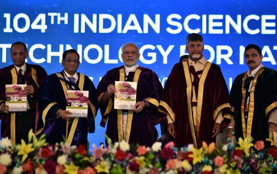 PM Narendra Modi at Inauguration of 104th Session of Indian Science Congress, Tirupati. Narendra Modi,PM Narendra Modi,104th session of Indian Science,Indian Science,104th Session of Indian Science Congress,Tirupati