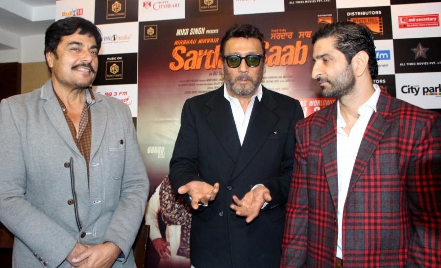 Bollywood actors Jackie Shroff and Gugu Gill during a press conference to promote their upcoming film "Sardar Saab" in Amritsar on Jan 3, 2017. Jackie Shroff,Gugu Gill,Sardar Saab promotion,Sardar Saab,Sardar Saab movie promotion,Jackie Shroff and Gugu Gill,Sardar Saab promotion pics,Sardar Saab promotion images,Sardar Saab promotion photos,Sardar Saab promotion stills,Sardar Saab promotion pictu
