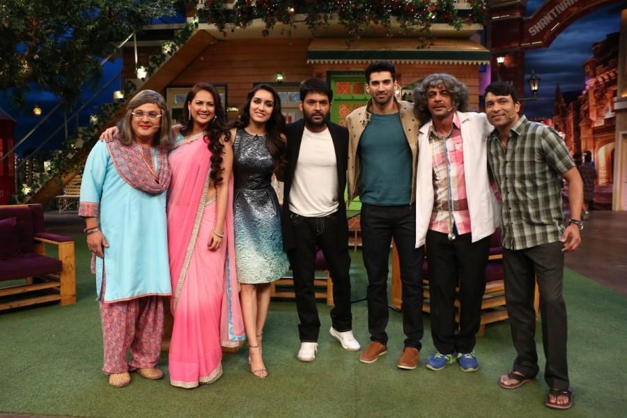 Bollywood actor Shradha Kapoor and Aditya Roy Kapoor promote OK Jaanu on the sets of The Kapil Sharma Show in Mumbai. Shradha Kapoor and Aditya Roy Kapoor,Shradha Kapoor,Aditya Roy Kapoor,OK Jaanu,OK Jaanu promotions,OK Jaanu movie promotions,The Kapil Sharma Show,The Kapil Sharma Show on the sets,OK Jaanu on The Kapil Sharma Show