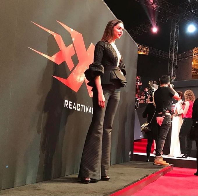 Deepika Padukone at XXX: Return of Xander Cage premiere. Deepika Padukone and Vin Deisel,Vin Deisel,XXX: Return of Xander Cage,XXX: Return of Xander Cage premiere,XXX: Return of Xander Cage premiere show,XXX Return of Xander Cage,DJ Caruso,Ruby Rose,Nina Dobrev,Nicky Jam,Ariadna Gutierrez