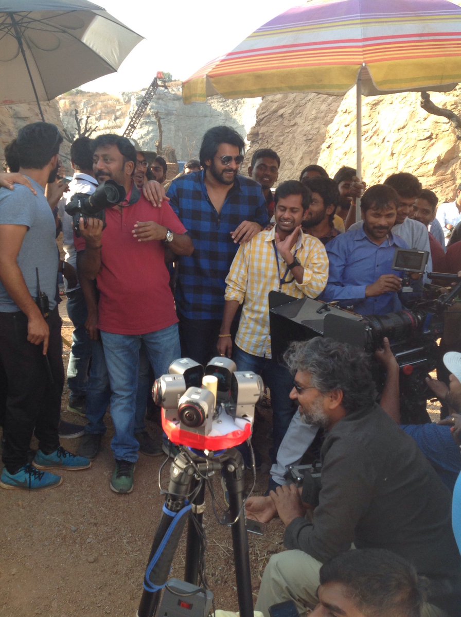 Baahubali 2: Prabhas wraps up shoot in Hyderabad. Baahubali 2,Baahubali,Baahubali 2 release date,Prabhas,Baahubali 2 wraps up,Prabhas wraps up,rajamouli,SS rajamouli,Gummadikaaya Ceremony