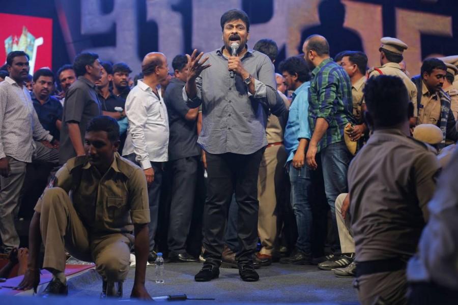 Khaidi no 150 Pre release function held at Guntur, AP. Celebs like Chiranjeevi, Ram Charan, Allu Arjun, Kajal Agarwal, Devi Sri Prasad, Allu Aravind, Surekha Konidela, A. Subashkaran, Brahmanandam, Ali and others graced the event. Chiranjeevi,Ram Charan,Allu Arjun,Khaidi no 150,Khaidi no 150 Pre release event,Khaidi no 150 Pre release function,Khaidi no 150 Pre release function pics,Khaidi no 150 Pre release function images,Khaidi no 150 Pre release function photos,Khaidi no 150 Pr