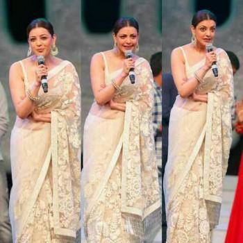 South Indian actress Kajal Aggarwal at Khaidi no 150 Pre release function.