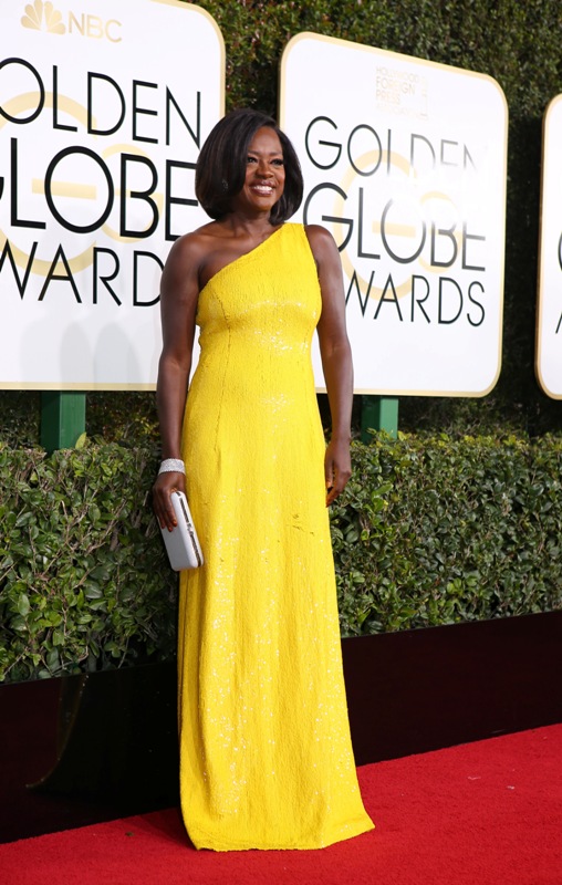 Actress Viola Davis arrives at the 74th Annual Golden Globe Awards Golden Globe Awards,Golden Globe Awards 2017,Golden Globe Awards red carpet,Golden Globe Awards 2017 red carpet,Emma Stone,Viola Davis,Blake Lively,Amy Adams,Mandy Moore