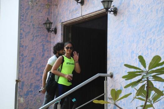 Bollywood actress Ileana D'Cruz arrive for her rehearsal at the Boscos studio in Mumbai on January 7, 2017.