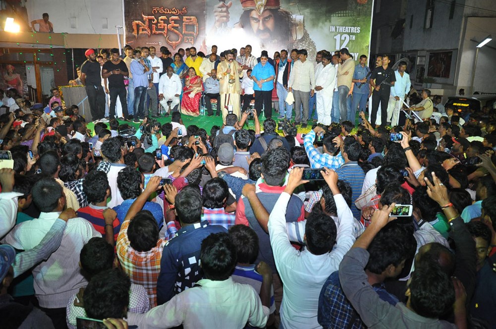 Nandamuri Balakrishna's Gautamiputra Satakarni Satavahana Pathakotsavam event held at Jyothi Theatre in Vizag. Gautamiputra Satakarni,Gautamiputra Satakarni promotion,Gautamiputra Satakarni movie promotion,Balakrishna,Nandamuri Balakrishna,Satakarni Satavahana Pathakotsavam,Gautamiputra Satakarni pics,Gautamiputra Satakarni images,Gautamiputra Satakarni photos,Gau