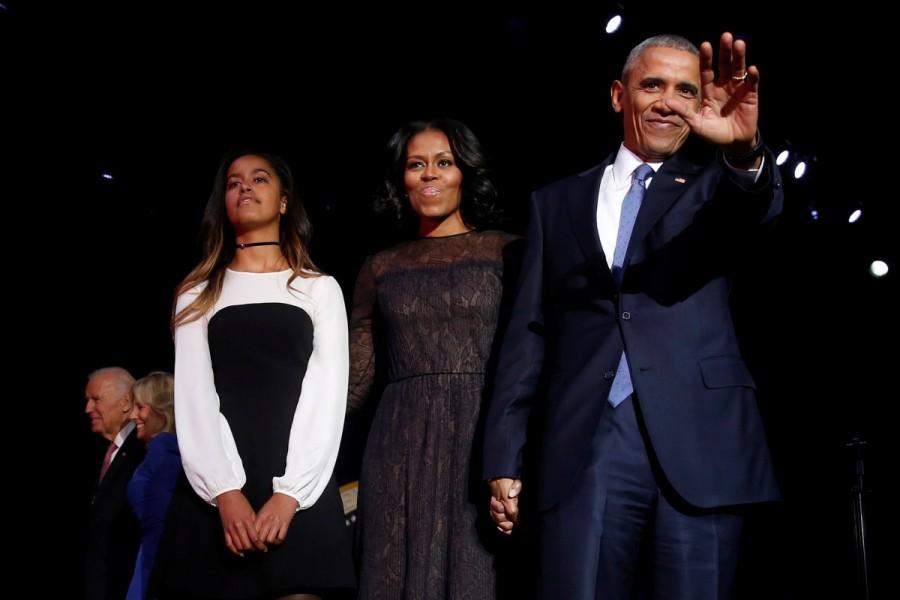 U.S. President Barack Obama is joined onstage by first lady Michelle Obama, Vice President Joe Biden and his wife Jill Biden, after his farewell address in Chicago, Illinois, U.S. January 10, 2017. Barack Obama,U.S. President Barack Obama,Barack Obama Farewell address,Barack Obama Farewell,Barack Obama Farewell pics,Barack Obama Farewell images,Barack Obama Farewell photos,Barack Obama Farewell stills,Barack Obama Farewell pictures